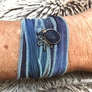 Dyed Silk Wrap Bracelet